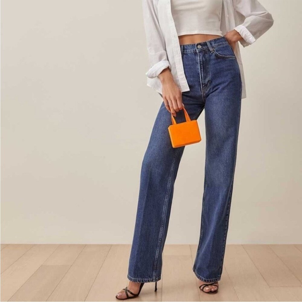 Reformation Wilder High Rise Wide Leg Jeans in Louise‎ Size 25